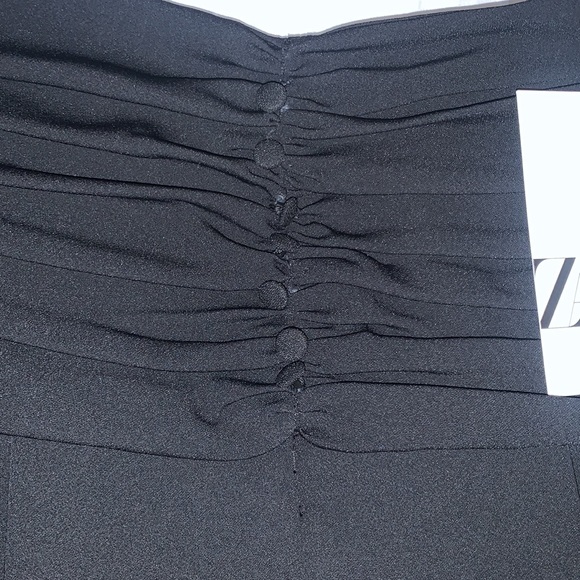 Zara High Waisted Cinched Black Skort- Small - Picture 3 of 9